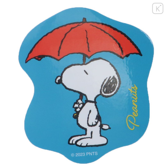 Japan Peanuts Vinyl Deco Sticker - Snoopy / Umbrella Blue - 1