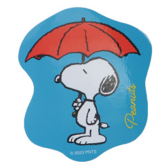 Japan Peanuts Vinyl Deco Sticker - Snoopy / Umbrella Blue