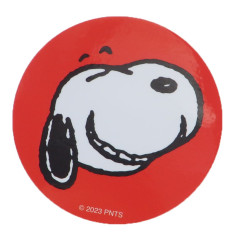 Japan Peanuts Vinyl Deco Sticker - Snoopy / Smirk Red