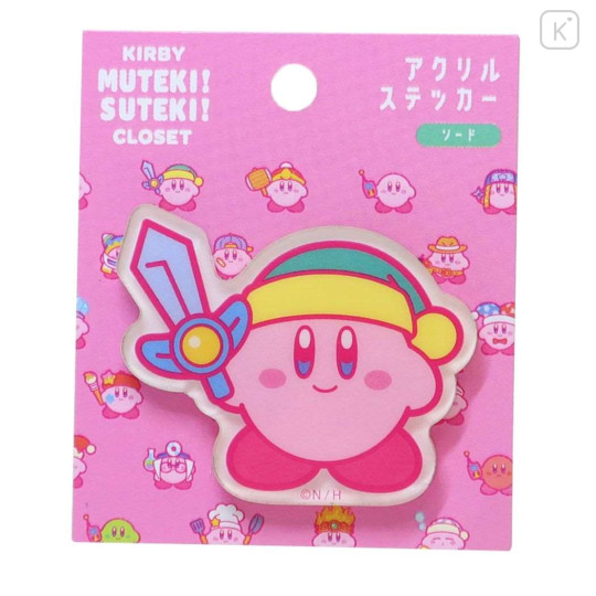 Japan Kirby Acrylic Sticker - Kirby's Dream Land / Sword Muteki! Suteki! - 1