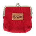 Japan Moomin Embroidery Mini Pouch - Little My / Flower Red - 2