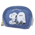 Japan Peanuts Mini Mesh Pouch & Tissue Case - Snoopy / Ghost Blue - 1