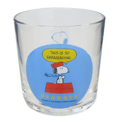 Japan Peanuts Glass Tumbler - Snoopy / So Embrassing