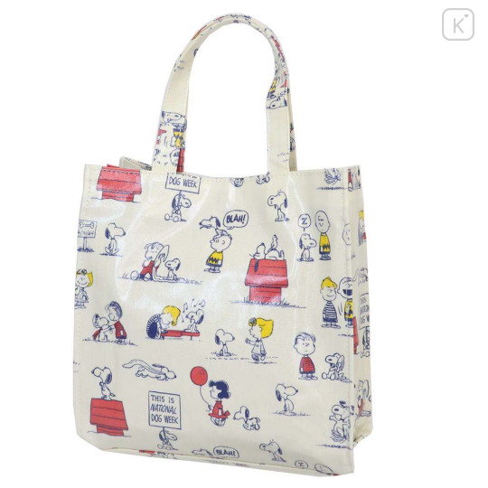 Japan Peanuts Mini Tote Bag - Snoopy / Play With Kids Light Yellow - 1