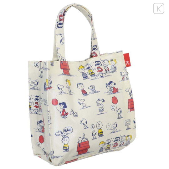 Japan Peanuts Mini Tote Bag - Snoopy / Play With Kids Light Yellow - 2