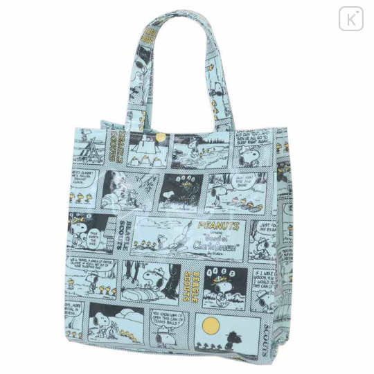 Japan Peanuts Mini Tote Bag - Snoopy / Comic Blue - 1