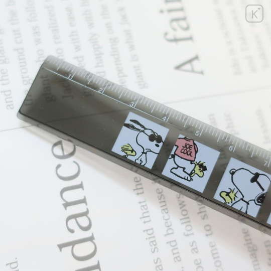 Japan Peanuts 18cm Ruler - Snoopy & Woodstock / Joe Cool - 2