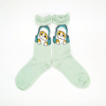 Japan Mofusand See-Through Crew Socks - Cat / Shark Nyan Green - 1