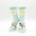 Japan Mofusand See-Through Crew Socks - Cat / Rabbit Nyan Rose Blue - 2