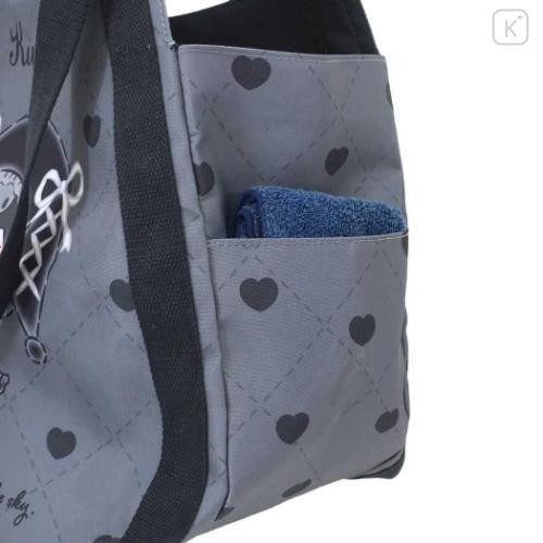 Japan Sanrio Balloon Tote Bag - Kuromi / Moonlit Melokuro Midnight Black - 5