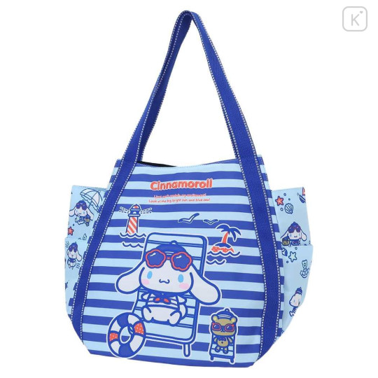 Japan Sanrio Balloon Tote Bag - Cinnamoroll / Beach In Summer - 1