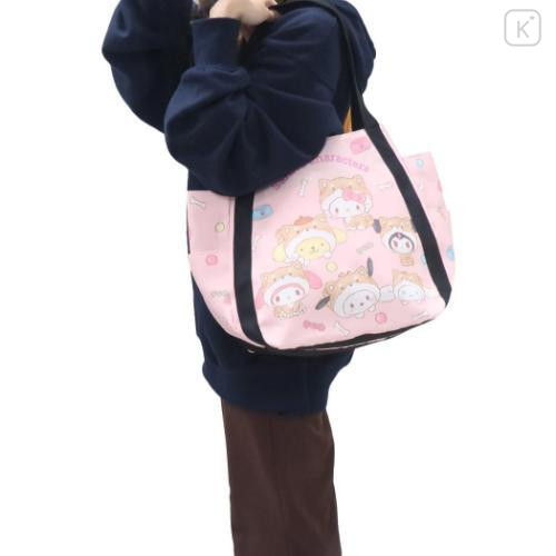 Japan Sanrio Balloon Tote Bag - Characters / Shiba Inu Pink - 6