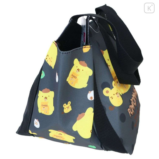 Japan Sanrio Balloon Mini Tote Bag - Pompompurin / Black - 2