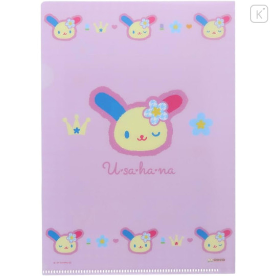 Japan Sanrio A5 File with Sticker Set - Usahana / Y2k Houndstooth - 3