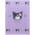 Japan Sanrio A5 File with Sticker Set - Kuromi / Y2k Houndstooth - 3