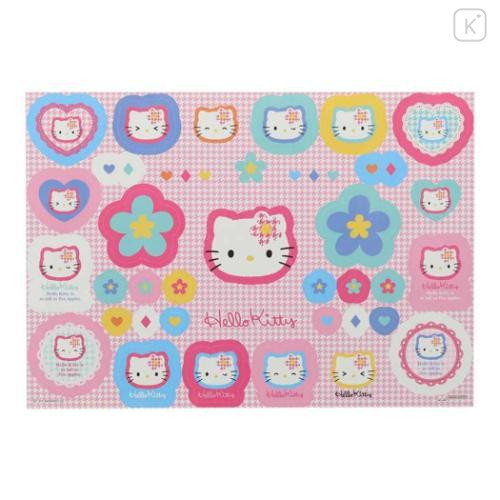 Japan Sanrio A5 File with Sticker Set - Hello Kitty / Y2k Houndstooth - 3