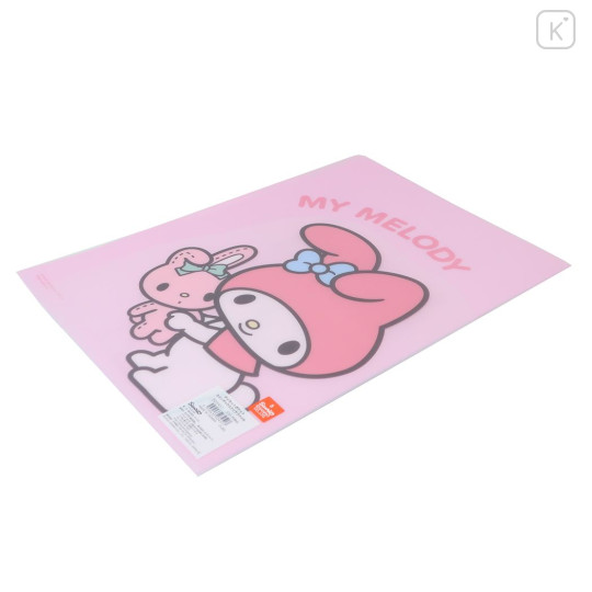 Japan Sanrio 3 Pockets A4 Clear File - Kuromi / Friend - 2