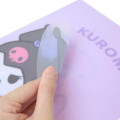 Japan Sanrio 3 Pockets A4 Clear File - Kuromi / Friend - 4