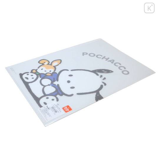 Japan Sanrio 3 Pockets A4 Clear File - Pochacco / Friend - 2