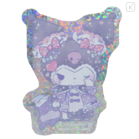Japan Sanrio Glitter Sticker - Kuromi / Dolly Mix - 1