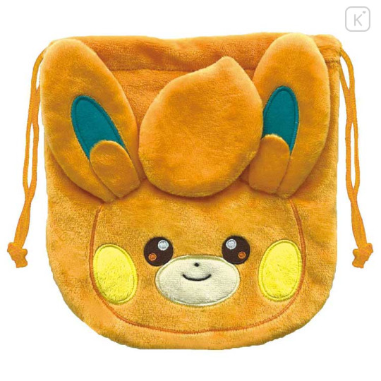 Japan Pokemon Fluffy Drawstring Bag - Pawmi - 1