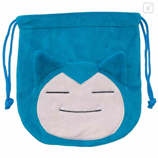 Japan Pokemon Fluffy Drawstring Bag - Snorlax - 1