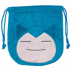 Japan Pokemon Fluffy Drawstring Bag - Snorlax