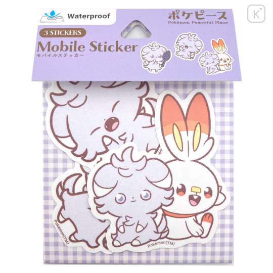 Japan Pokemon Moblie Sticker Set - Play With Espurr / Pokepeace - 1