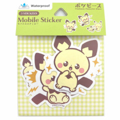 Japan Pokemon Moblie Sticker Set - Play With Pichu / Pokepeace