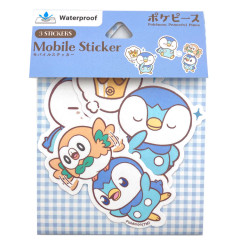 Japan Pokemon Moblie Sticker Set - Play With Piplup / Pokepeace