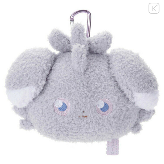 Japan Pokemon Plush Mini Pouch with Carabiner - Espurr / Pokepeace - 1