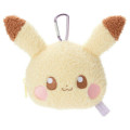 Japan Pokemon Plush Mini Pouch with Carabiner - Pichu / Pokepeace - 1