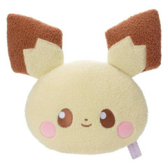 Japan Pokemon Stuffed Plush Face Cushion - Pichu / Pokepeace