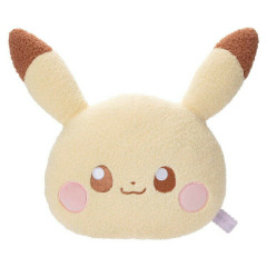 Japan Pokemon Stuffed Plush Face Cushion - Pikachu / Pokepeace