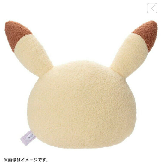 Japan Pokemon Stuffed Plush Face Cushion - Pikachu / Pokepeace - 3