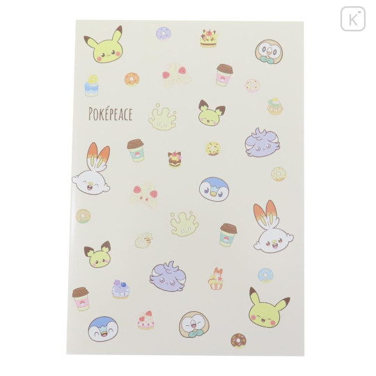 Japan Pokemon Grid A5 Notebook - Sweets Shop Pokepeace / Yellow - 1