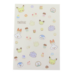 Japan Pokemon Grid A5 Notebook - Sweets Shop Pokepeace / Yellow