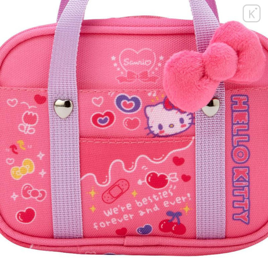 Japan Sanrio Original School Bag Style Mini Pouch - Hello Kitty : Sanrio Academy Sparkle Club - 4