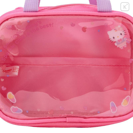 Japan Sanrio Original School Bag Style Mini Pouch - Hello Kitty : Sanrio Academy Sparkle Club - 5