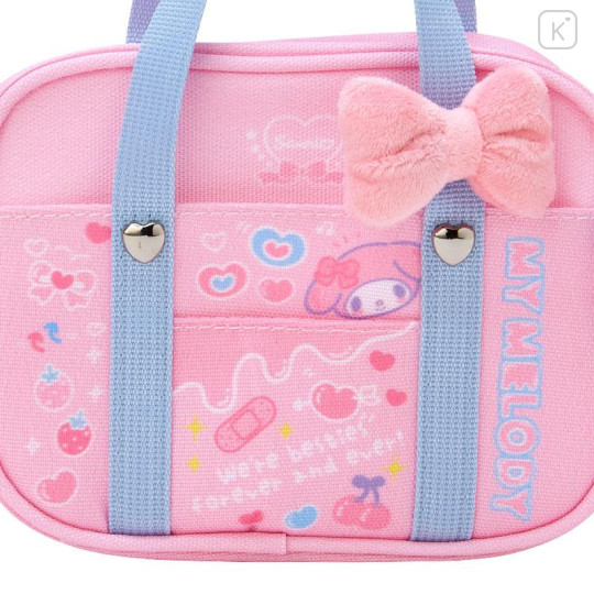 Japan Sanrio Original School Bag Style Mini Pouch - My Melody : Sanrio Academy Sparkle Club - 4