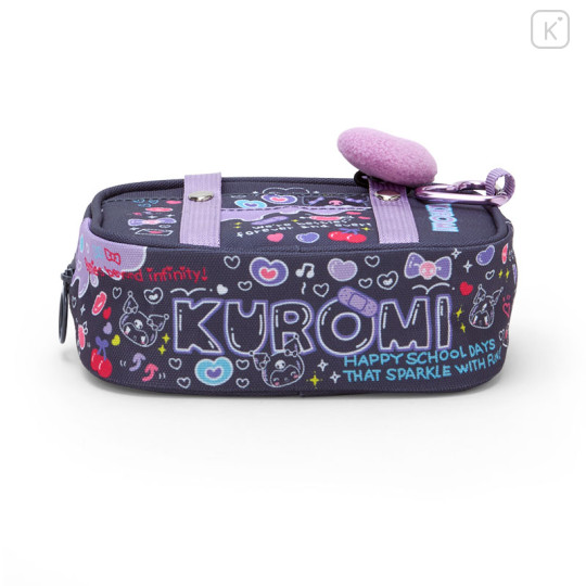 Japan Sanrio Original School Bag Style Mini Pouch - Kuromi : Sanrio Academy Sparkle Club - 3