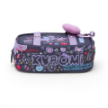 Japan Sanrio Original School Bag Style Mini Pouch - Kuromi : Sanrio Academy Sparkle Club - 3