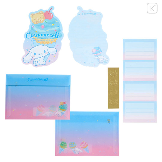 Japan Sanrio Original Letter Set - Cinnamoroll / Ice Party - 1