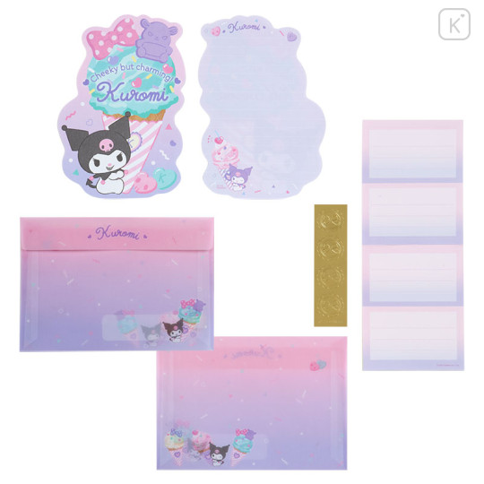 Japan Sanrio Original Letter Set - Kuromi / Ice Party - 1