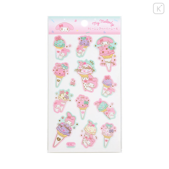 Japan Sanrio Original Tracing Paper Sticker - My Melody / Ice Party - 1