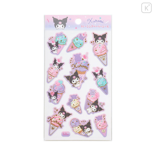 Japan Sanrio Original Tracing Paper Sticker - Kuromi / Ice Party - 1