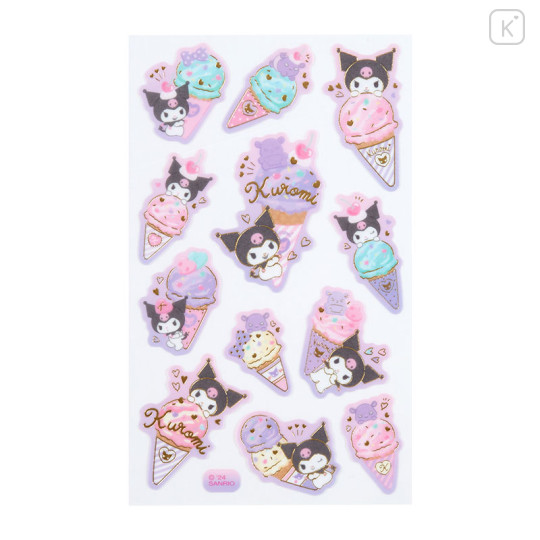 Japan Sanrio Original Tracing Paper Sticker - Kuromi / Ice Party - 2