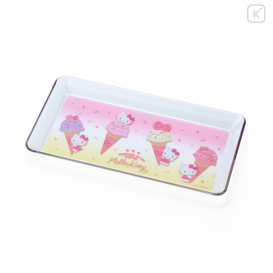 Japan Sanrio Original Clear Pen Tray - Hello Kitty / Ice Party - 1