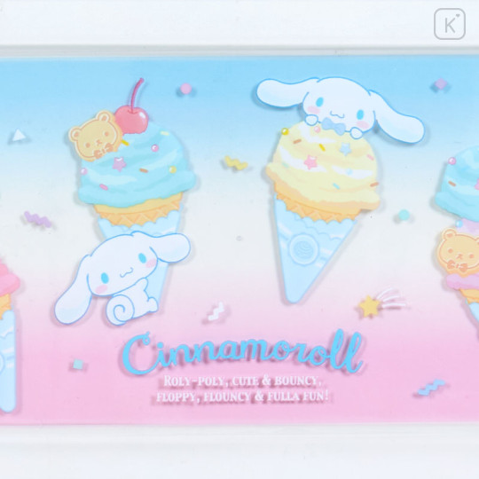 Japan Sanrio Original Clear Pen Tray - Cinnamoroll / Ice Party - 3