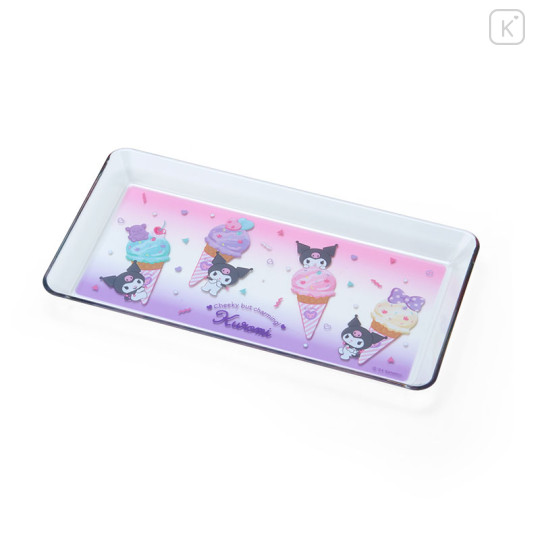 Japan Sanrio Original Clear Pen Tray - Kuromi / Ice Party - 1